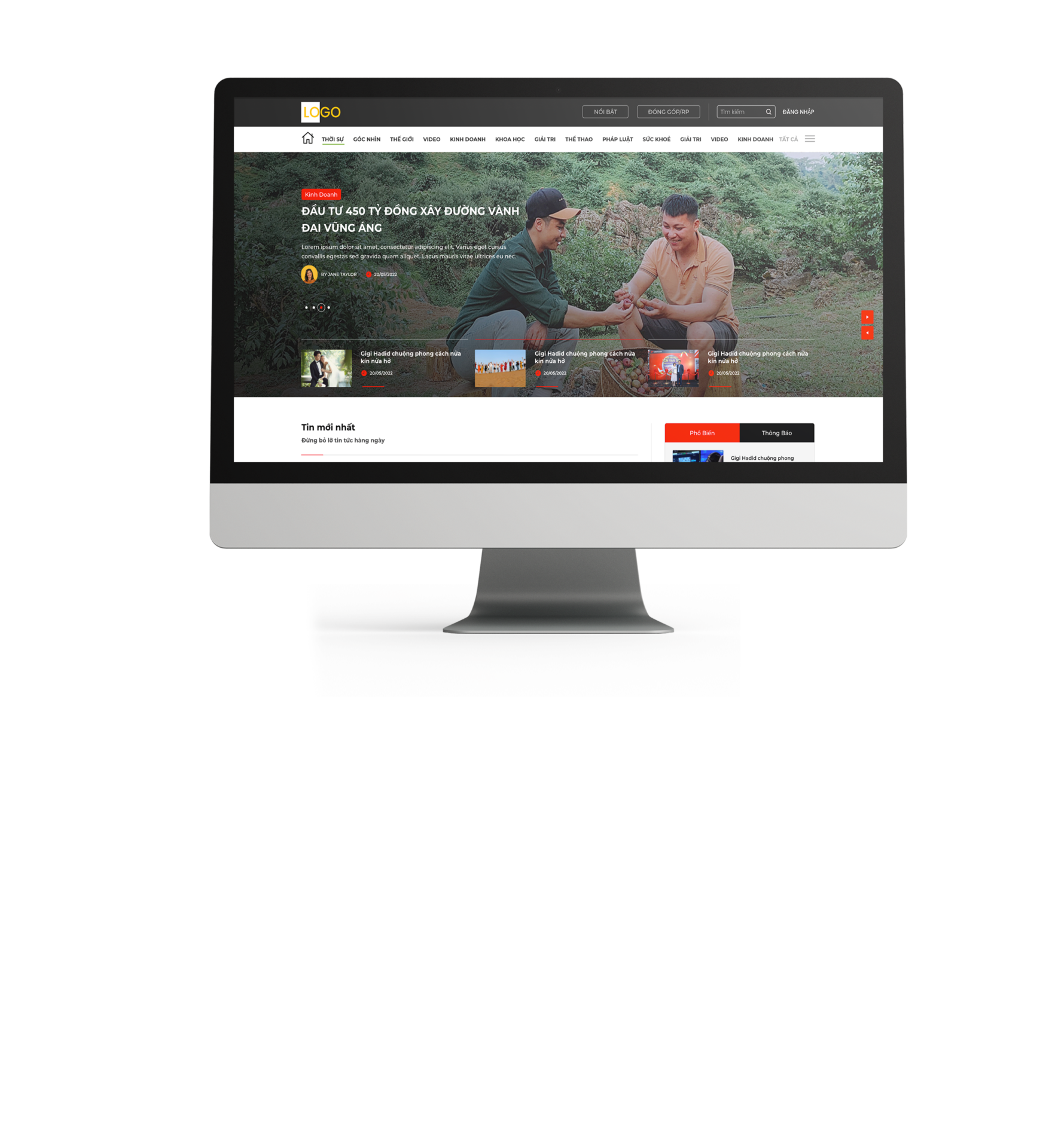 Thiết kế website tin tức chuyên nghiệp, thu hút